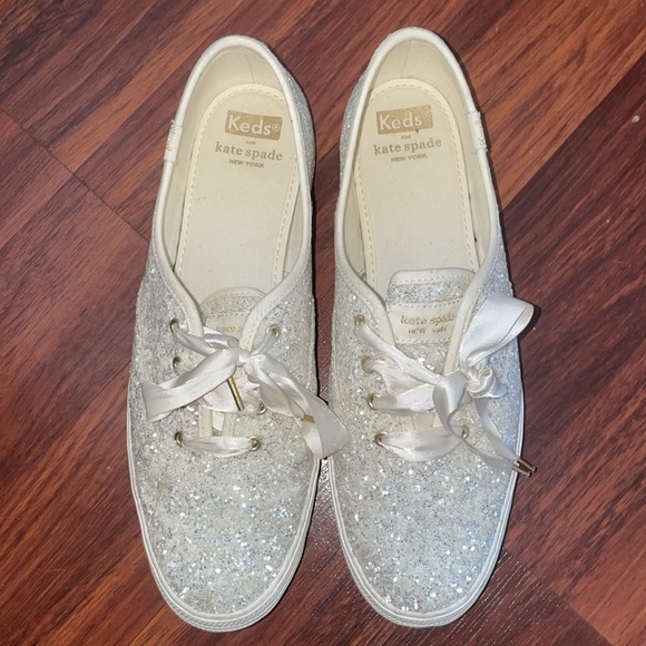 Keds The Platform Glitter Celebration Lace Up Size 9.5 - Picture 1 of 5